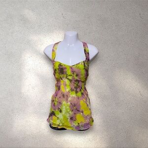 INC International Concepts Flowy Halter Babydoll Top